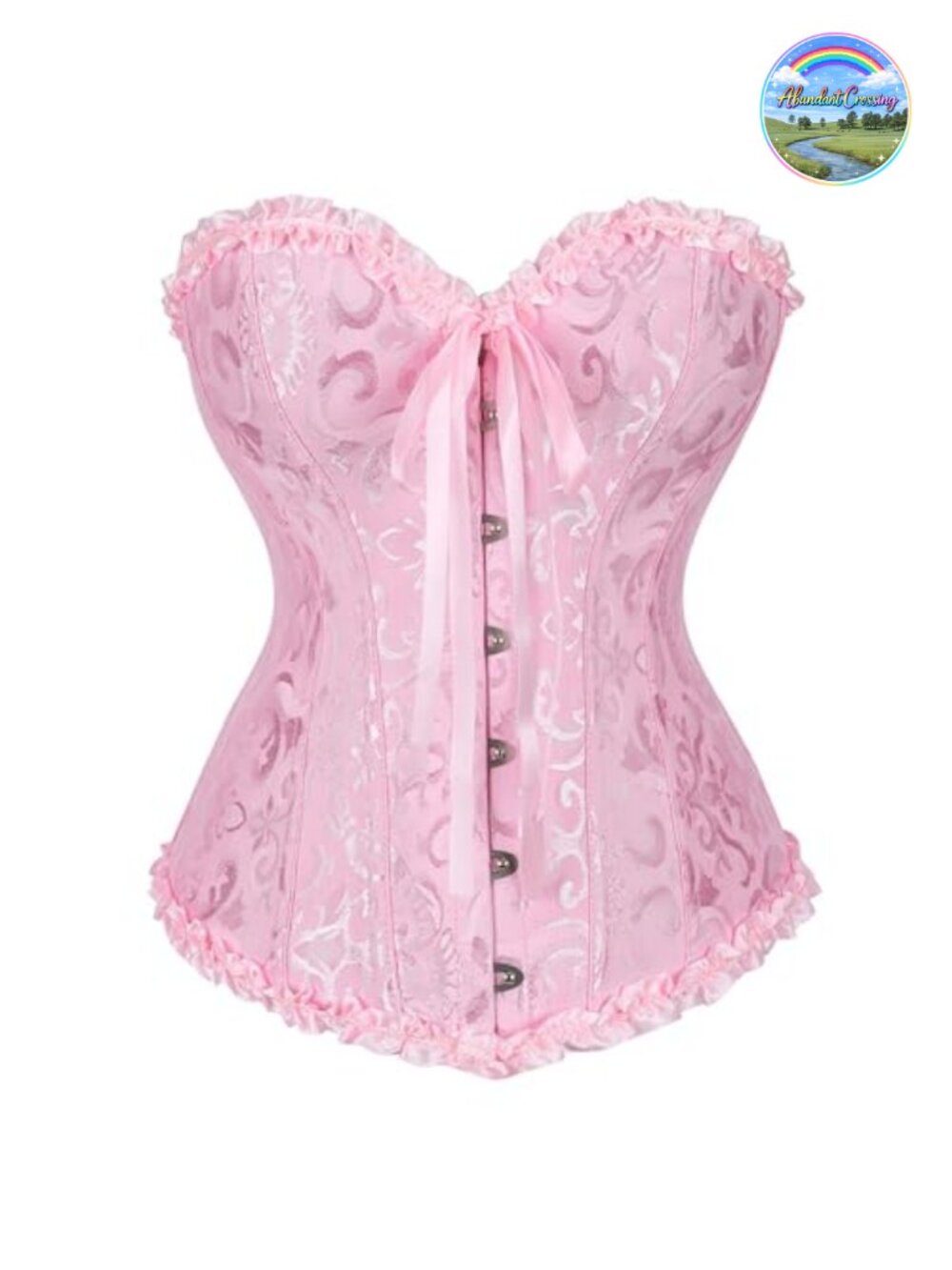 Women's Victorian Brocade Corset Top Lace-Up Renaissance Bustier